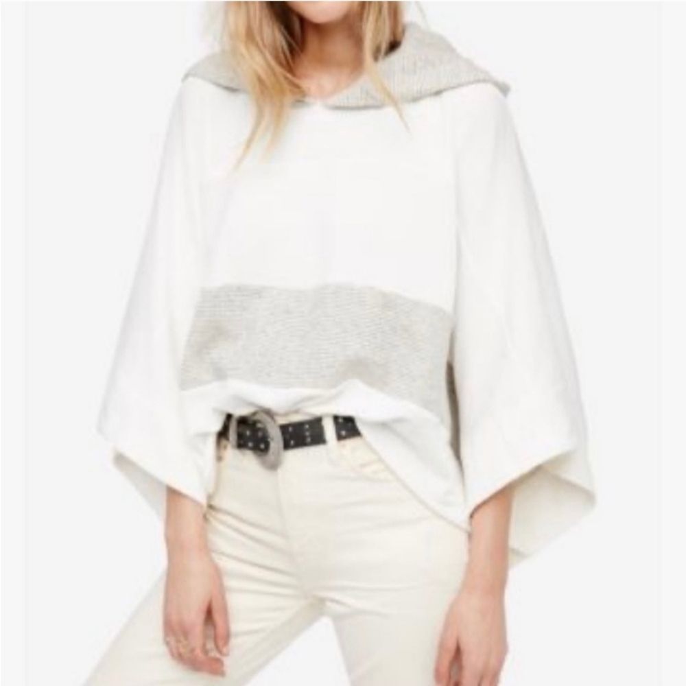 Free People Never Say Never Hooded Poncho Size XS/S